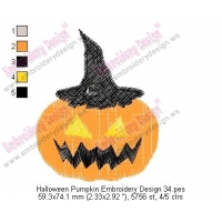 Halloween Pumpkin Embroidery Design 34